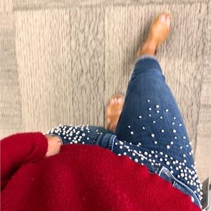 Zara Pearl Detailed Jeans